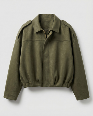 Astor Faux Suede Bomber Jacket