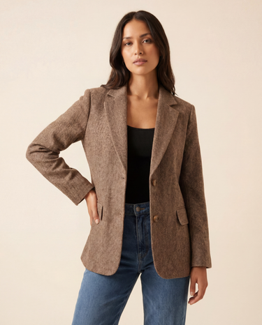 The Moriel Herringbone Blazer