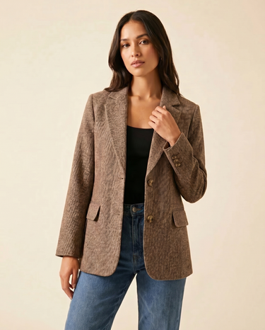 The Moriel Herringbone Blazer