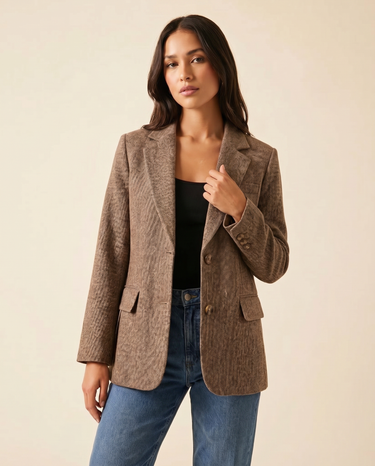 The Moriel Herringbone Blazer