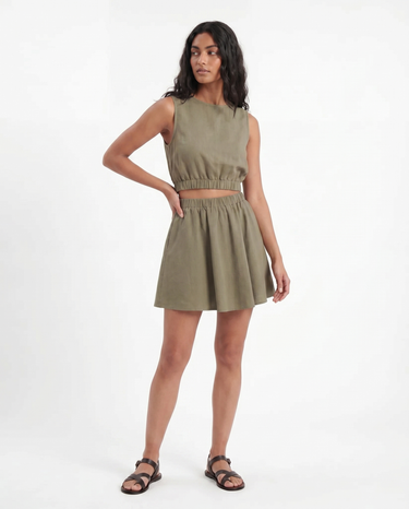 The Isola Cotton & Linen Skirt Set