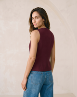 Khaki polyester vest, view 3 – Moriel Heritage