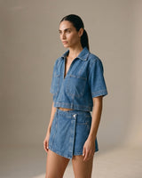 Wide-fit denim set, view 3 – Moriel Heritage