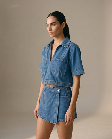 Wide-fit denim set, view 3 – Moriel Heritage