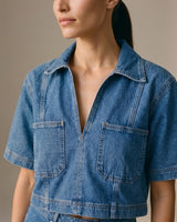 Wide-fit denim set, view 7 – Moriel Heritage