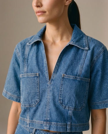 Wide-fit denim set, view 7 – Moriel Heritage
