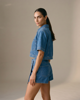 Wide-fit denim set, view 6 – Moriel Heritage
