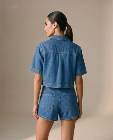 Wide-fit denim set, view 8 – Moriel Heritage