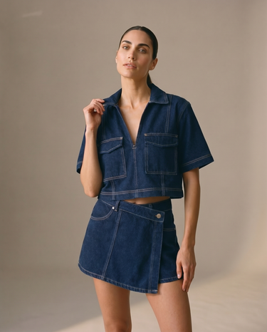 Light Blue Set wide-fit denim set – Moriel Heritage