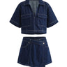 Deep Blue Set wide-fit denim set – Moriel Heritage
