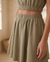 Wide-fit cotton skirt, view 4 – Moriel Heritage