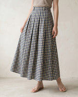 Black & White Grid skirt, view 2 – Moriel Heritage