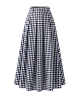 Navy & White Grid skirt – Moriel Heritage