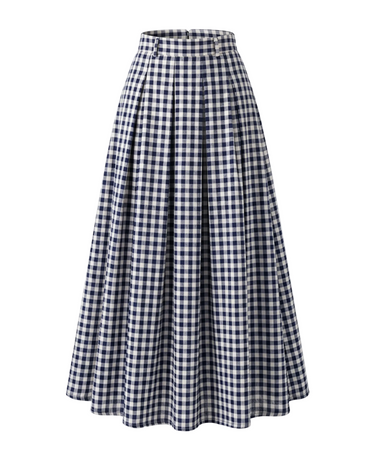 Navy & White Grid skirt – Moriel Heritage