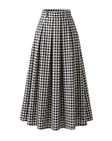 Black & White Grid skirt, view 4 – Moriel Heritage