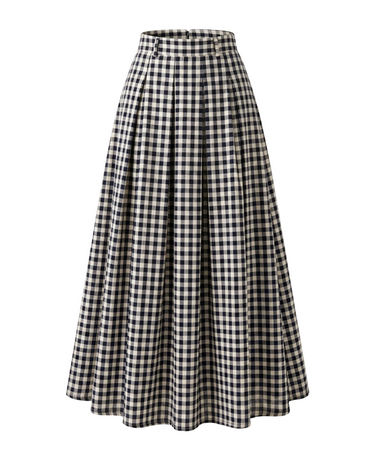 Black & White Grid skirt, view 4 – Moriel Heritage