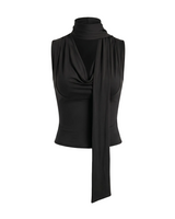 White crew-neck top, view 3 – Moriel Heritage