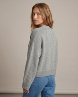Pink acrylic cardigan, view 2 – Moriel Heritage