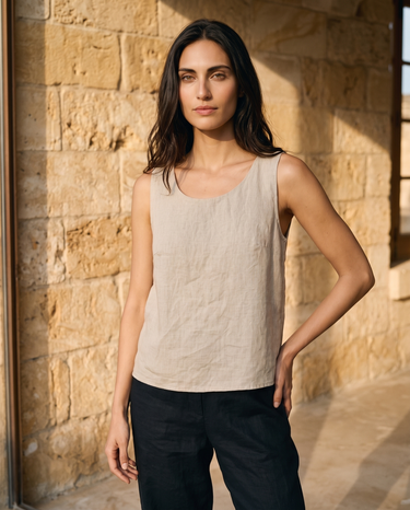 The Alba Linen Tank