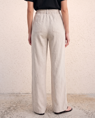The Dove Straight-Leg Linen Blend Pant