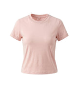 Pink cotton crew-neck t-shirt – Moriel Heritage