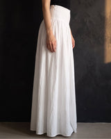 Lolie Skirt in white — side view showing the full sweep of the skirt