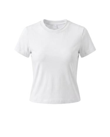 White cotton crew-neck t-shirt – Moriel Heritage