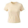 Yellow cotton crew-neck t-shirt – Moriel Heritage