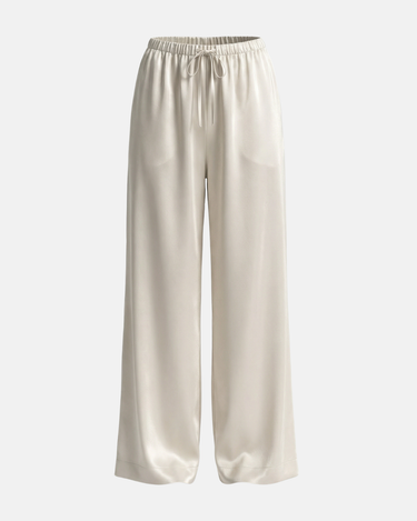 Silk Effect Tie Waist Pants