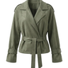 Green polyester trench coat – Moriel Heritage