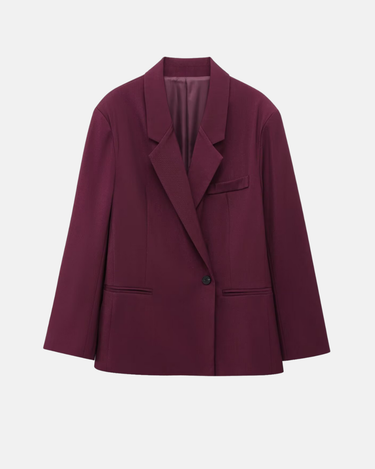 Aliya Burgundy Blazer Set