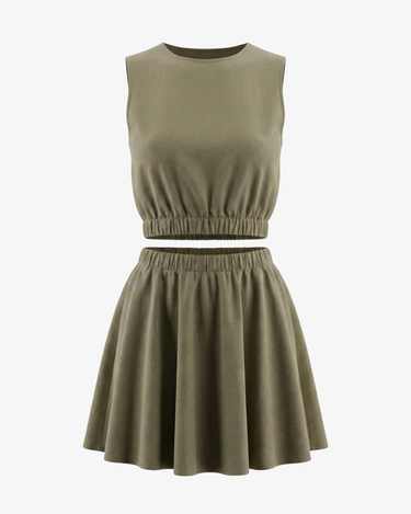 The Isola Cotton & Linen Skirt Set