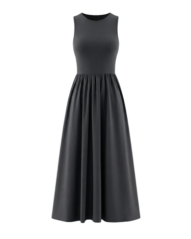 polyester sleeveless dress Ruimatai Women's V-Neck Sleeveless Dress Solid Color Loose Casual Reversible Front Back Comfortable Polyester Summer Dress for Home Daily Wear