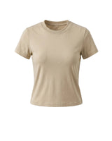 Khaki cotton crew-neck t-shirt – Moriel Heritage
