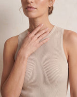 Beige knit knit sweater, view 5 – Moriel Heritage