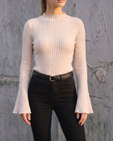 Sylvie Body Suit in white — front view on model