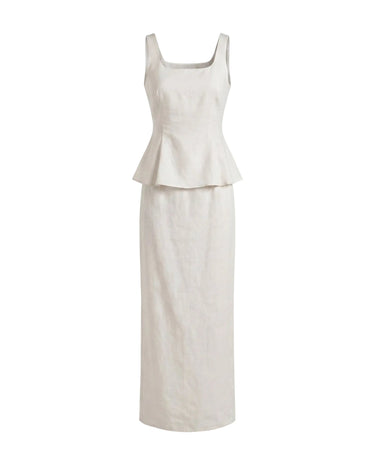 Cream White strap top and fishtail skirt set – Moriel Heritage