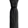The Alora Linen Blend Set in black — sleeveless boat-neck top and column maxi skirt, product flat-lay