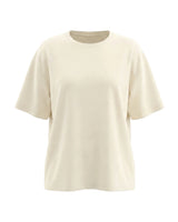 The Cotton Everyday Tee in ivory — relaxed crew-neck cotton t-shirt, product flat-lay