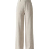 The Miela Linen Blend Pant in oat — high-waisted wide-leg linen-blend trousers, product flat-lay