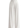 The Oriane pants in white — high-waisted wide-leg trousers, product flat-lay