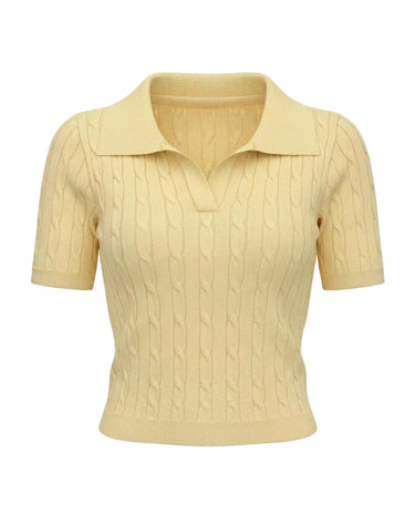 Yellow polyester top – Moriel Heritage
